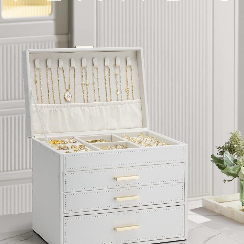 4 Layer Large Jewelry Box - Jewelry Holder Organizer, Jewelry Box Organizer for - Picture 7 of 7
